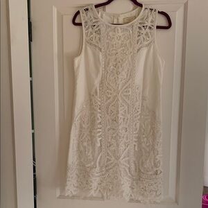 Anthropologie White Lace Dress
